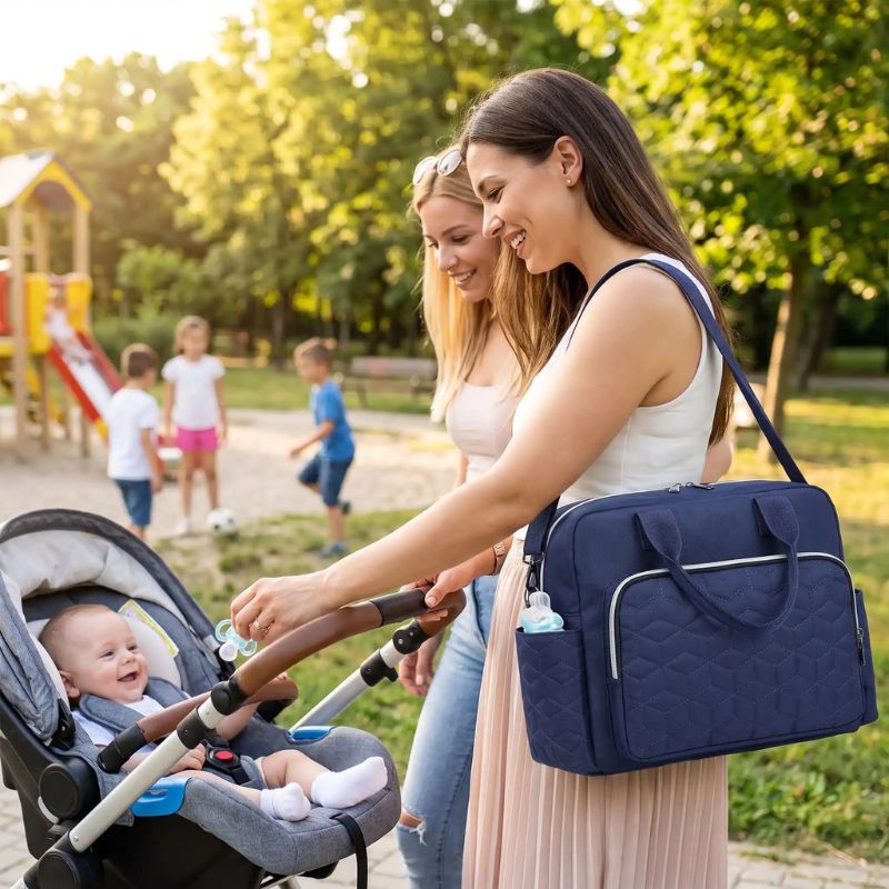Sac à langer bébé luxe biberon protégé robuste durable