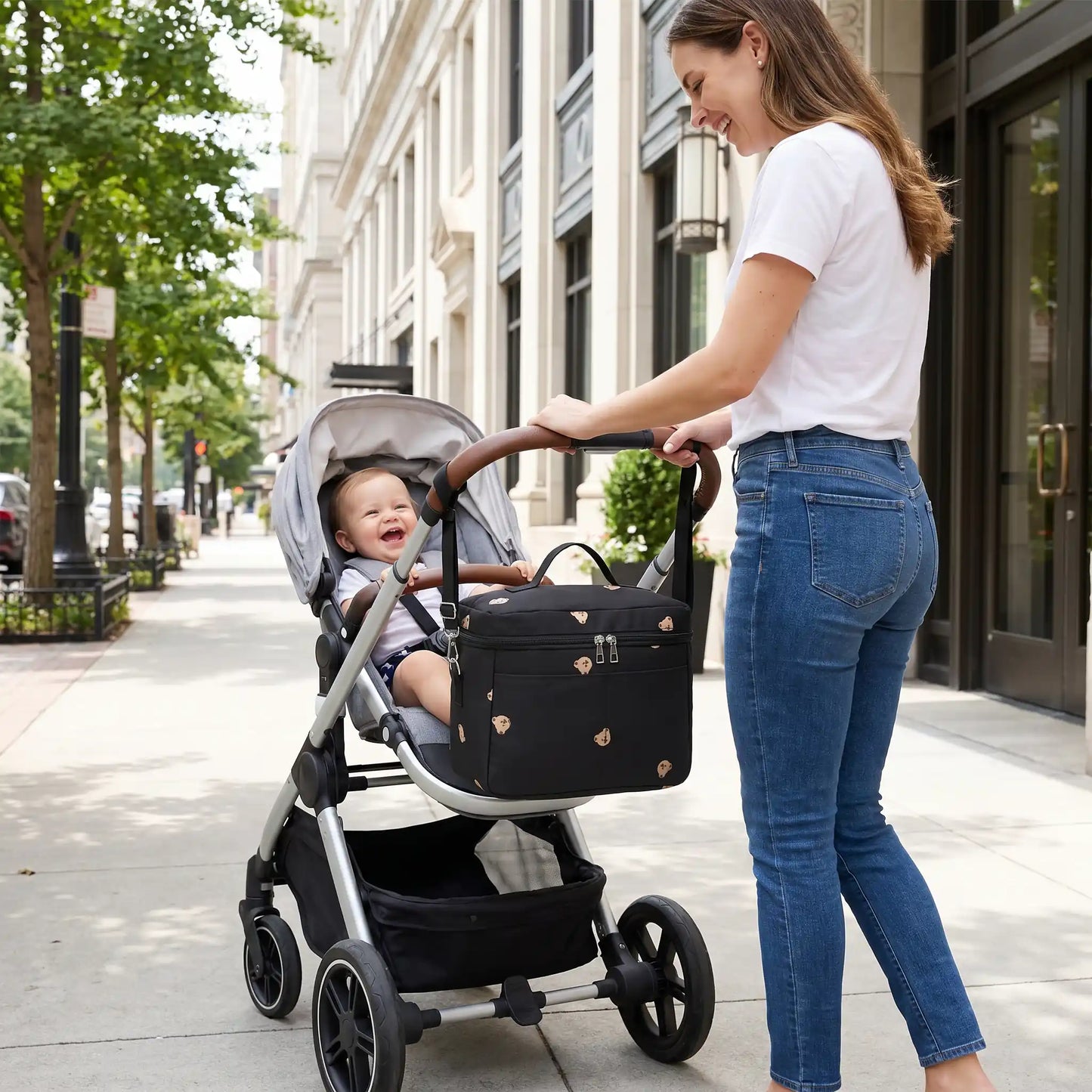 Sac a langer pour poussette ultra-léger robuste élégant