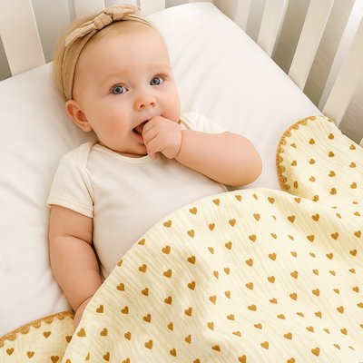 Bebe lit couverture bebe nomade design coeur douce