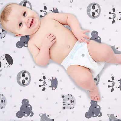 Couverture bebe polaire style tête animaux douce nouveau-né
