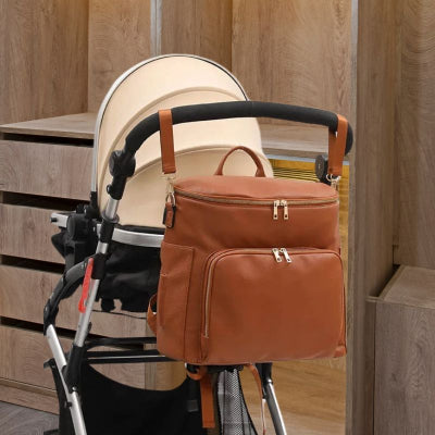 Sac à langer luxe marron raffinement poussette réglage chambre parents