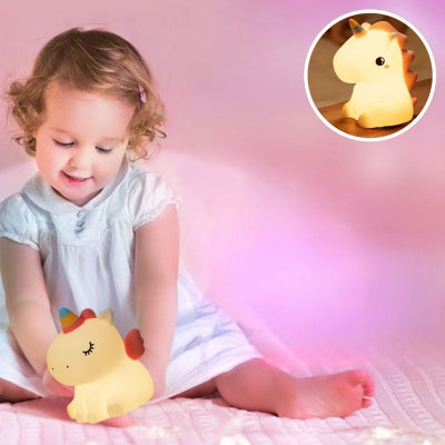 Veilleuse bébé fille jaune reposante