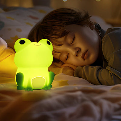 Veilleuse bébé grenouille batterie temps utilisation long enfant sommeil chambre
