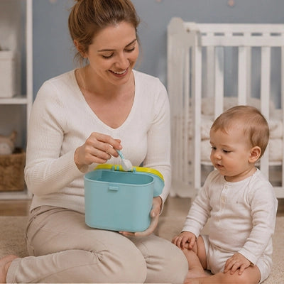 Boite doseuse pour lait poudre bebe 3 coloris