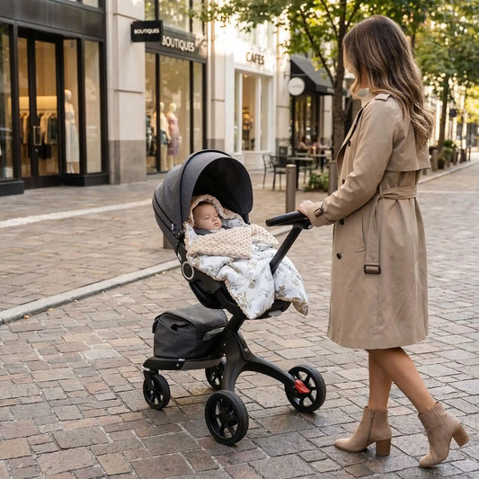 Couverture bebe cosy animaux charmants marron douceur