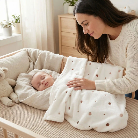 Couverture bébé hiver écureuil chic épaisse chaleureuse