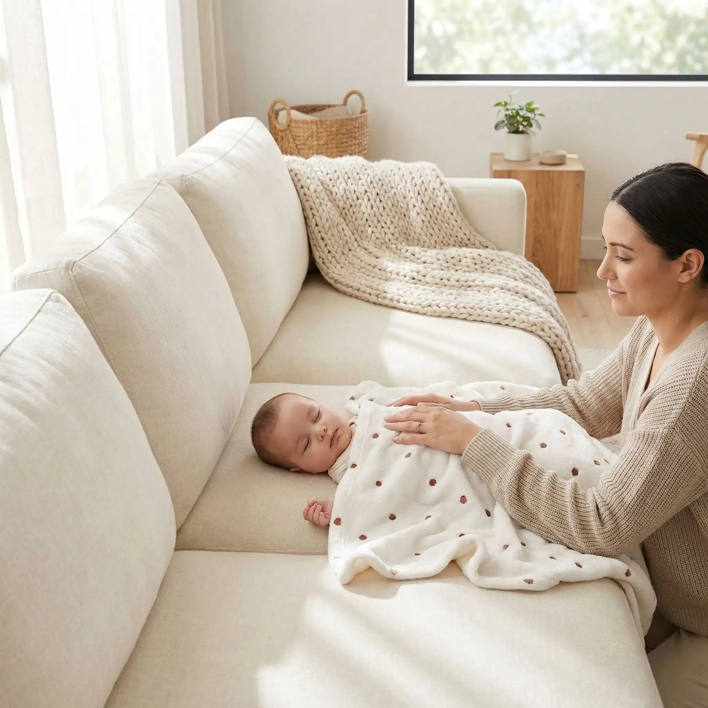 Couverture bébé hiver écureuil chic polaire flanelle