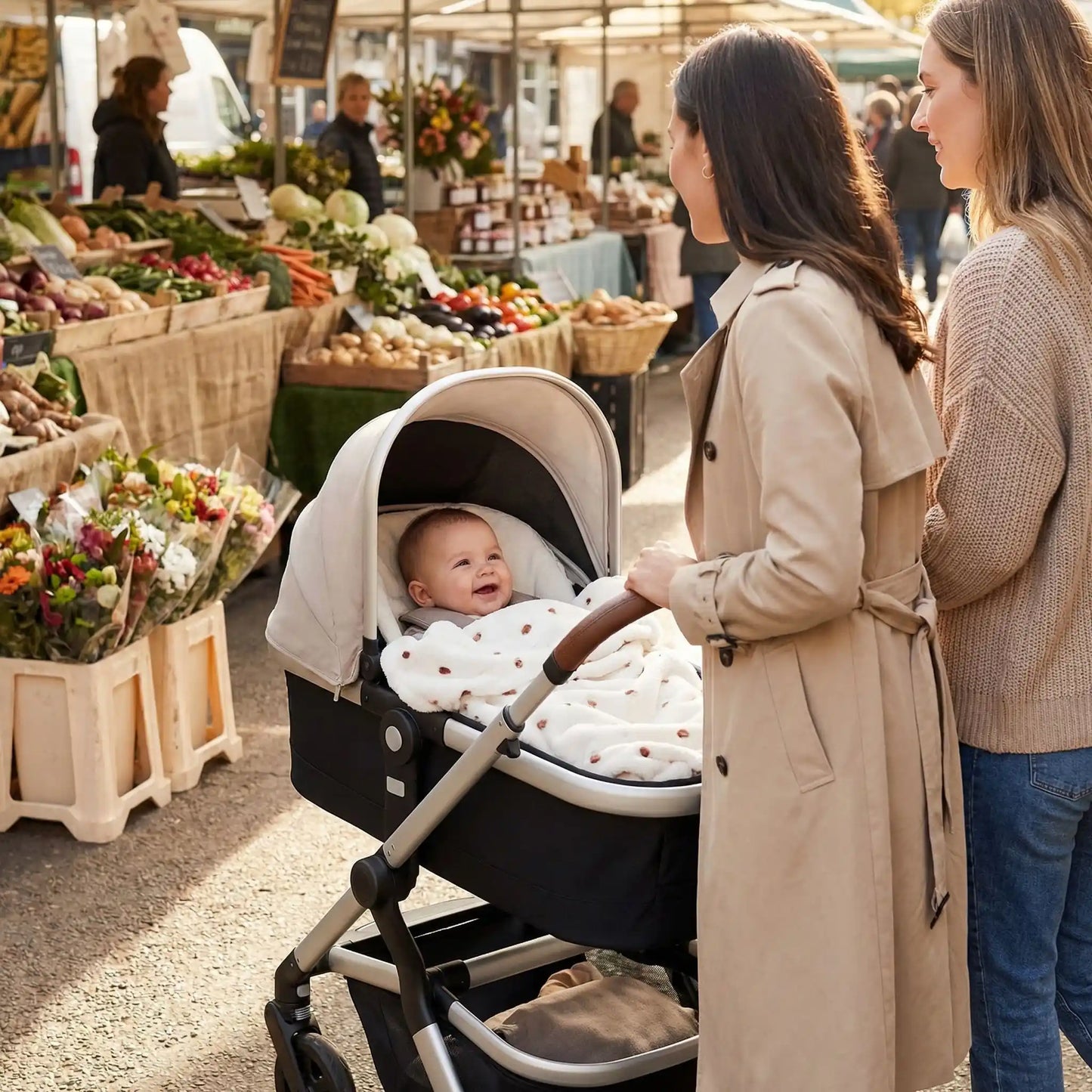 Couverture bébé hiver écureuil chic respirante pliable
