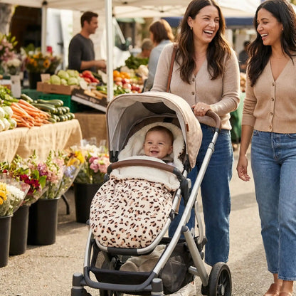 Couverture bébé hiver léopard sécuritaire