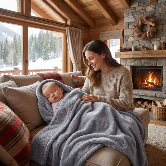 Couverture bebe hiver unie douceur chaleur