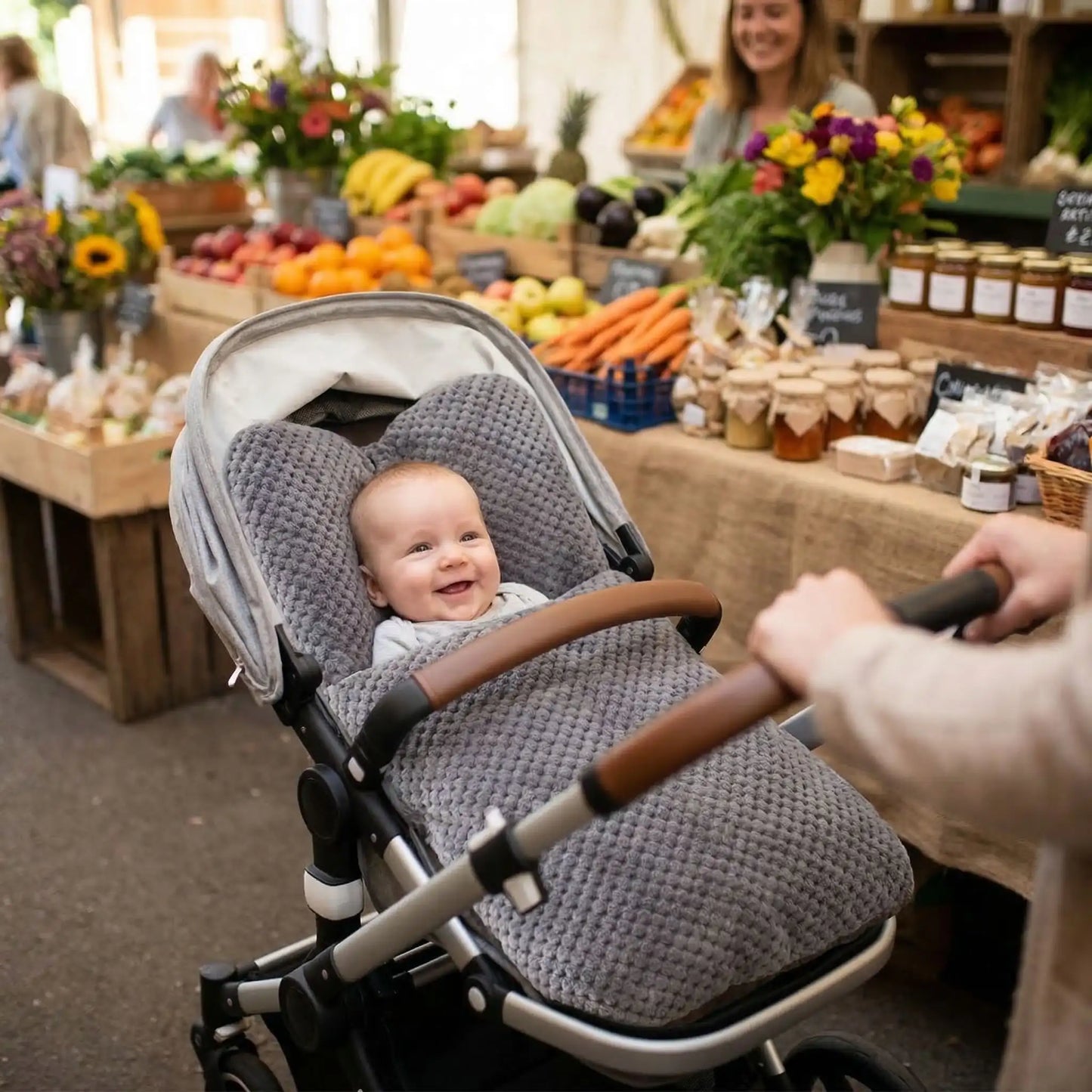 Couverture bebe nomade polaire douce transportable