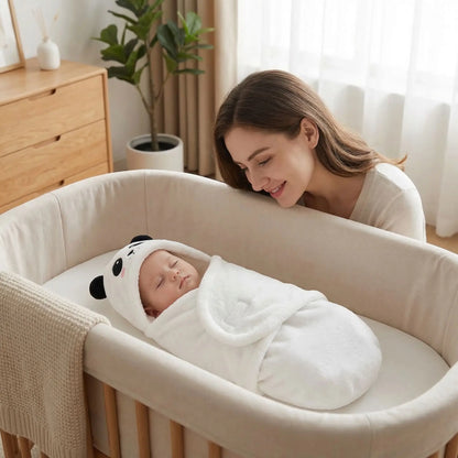 Couverture enveloppante bebe panda douce chaude