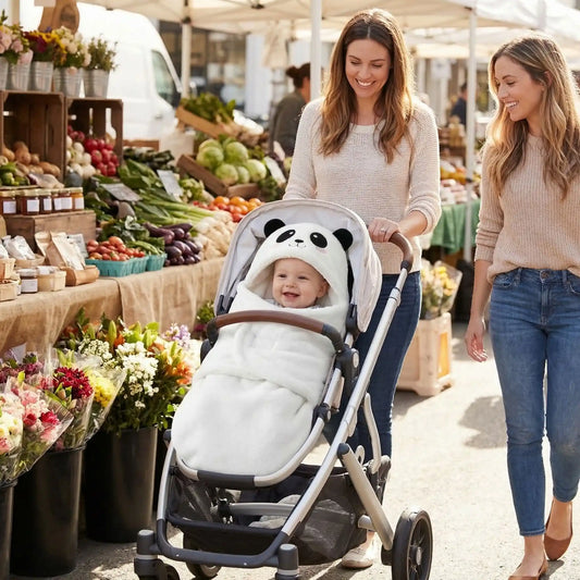 Couverture enveloppante bebe panda chaleureuse