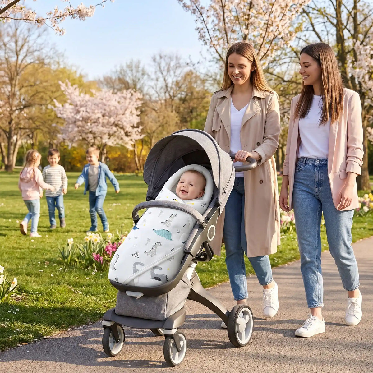 Couverture nomade bébé promenade dragon mi-saison