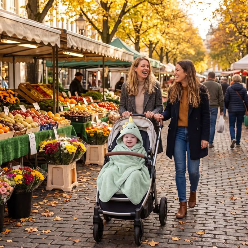 Couverture nomade bébé sûre mi-saison