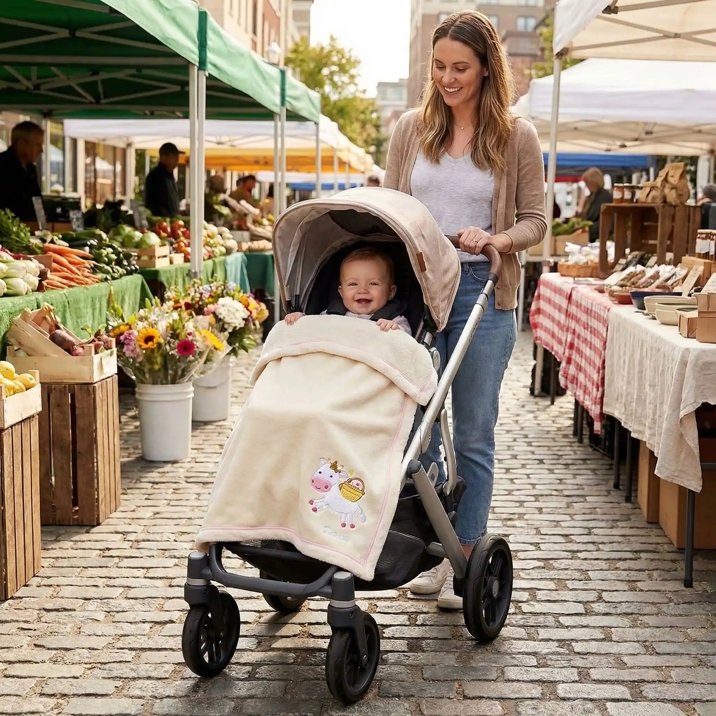 Couverture nomade l’affectueuse coton polyester