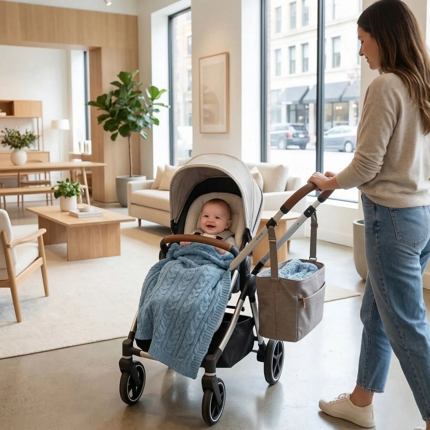 Couverture nomade vague douce respirante