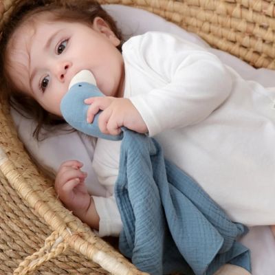 Doudou bebe fille consolant mousseline coton