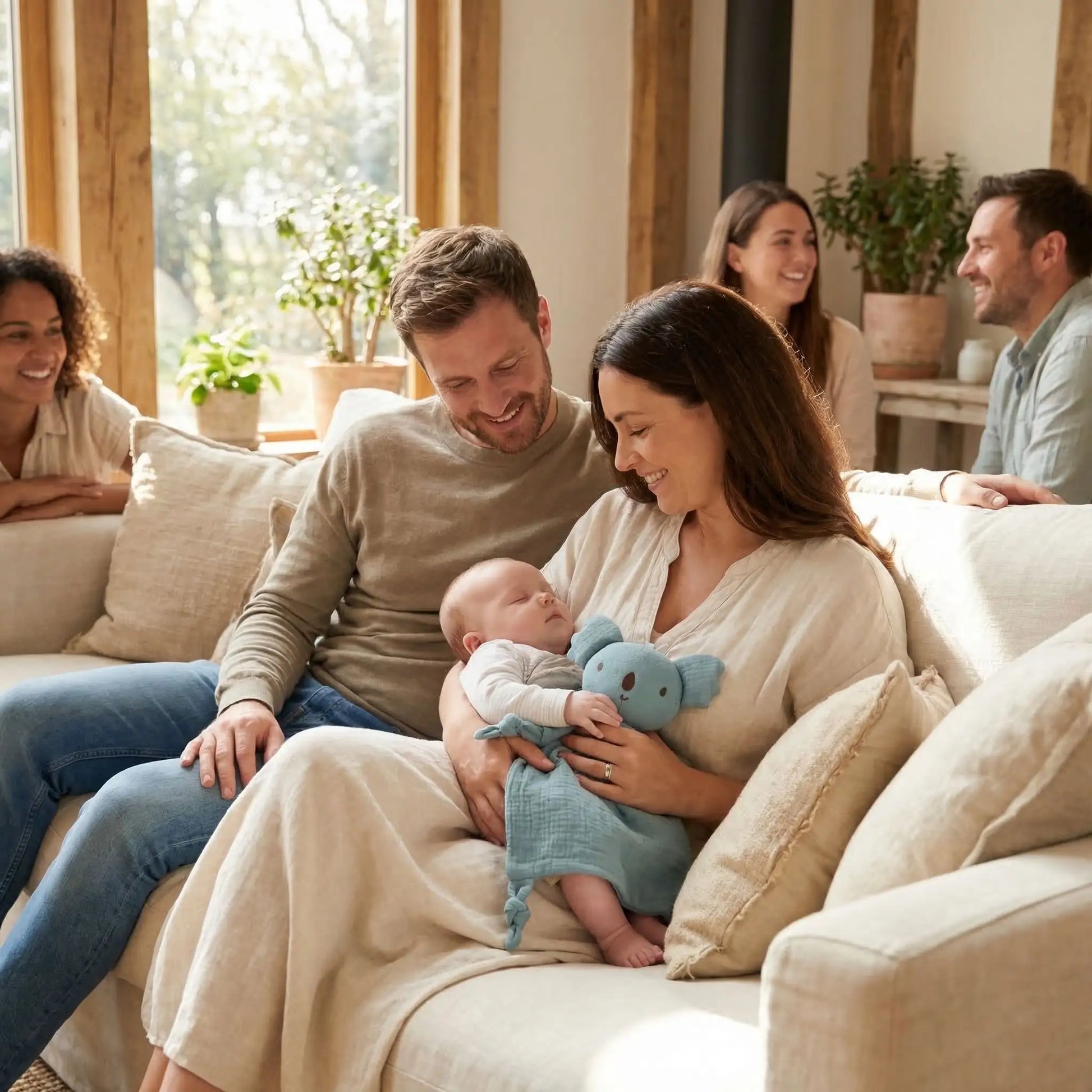 Doudou panda affectueux léger lavable