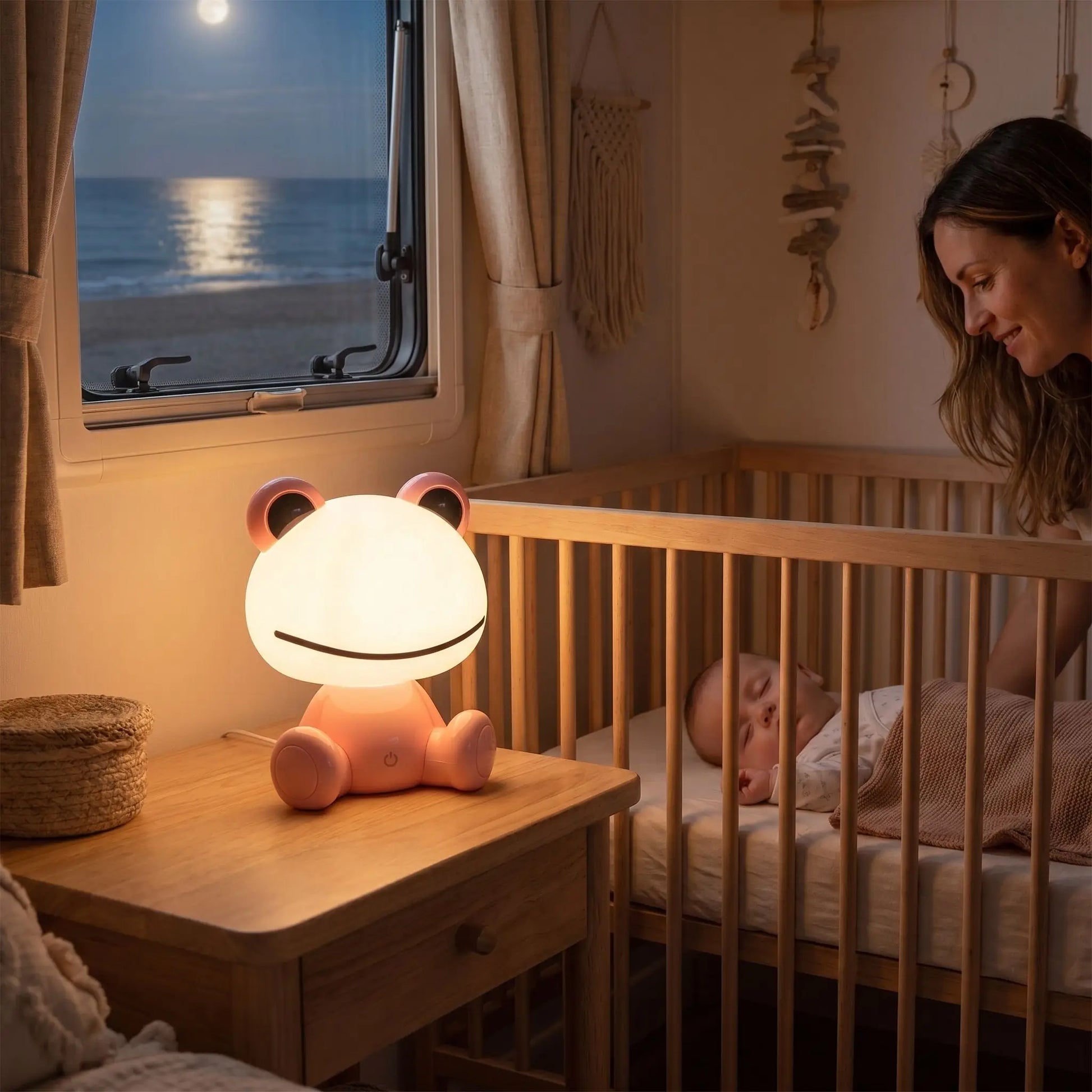 Grenouille veilleuse relaxante transportable