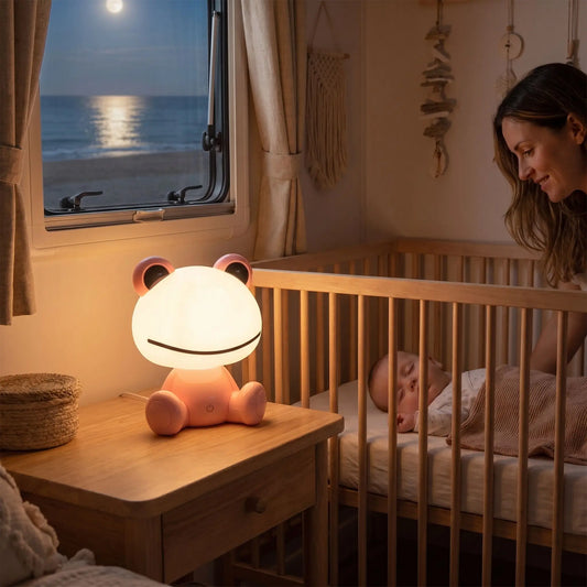 Grenouille veilleuse relaxante transportable