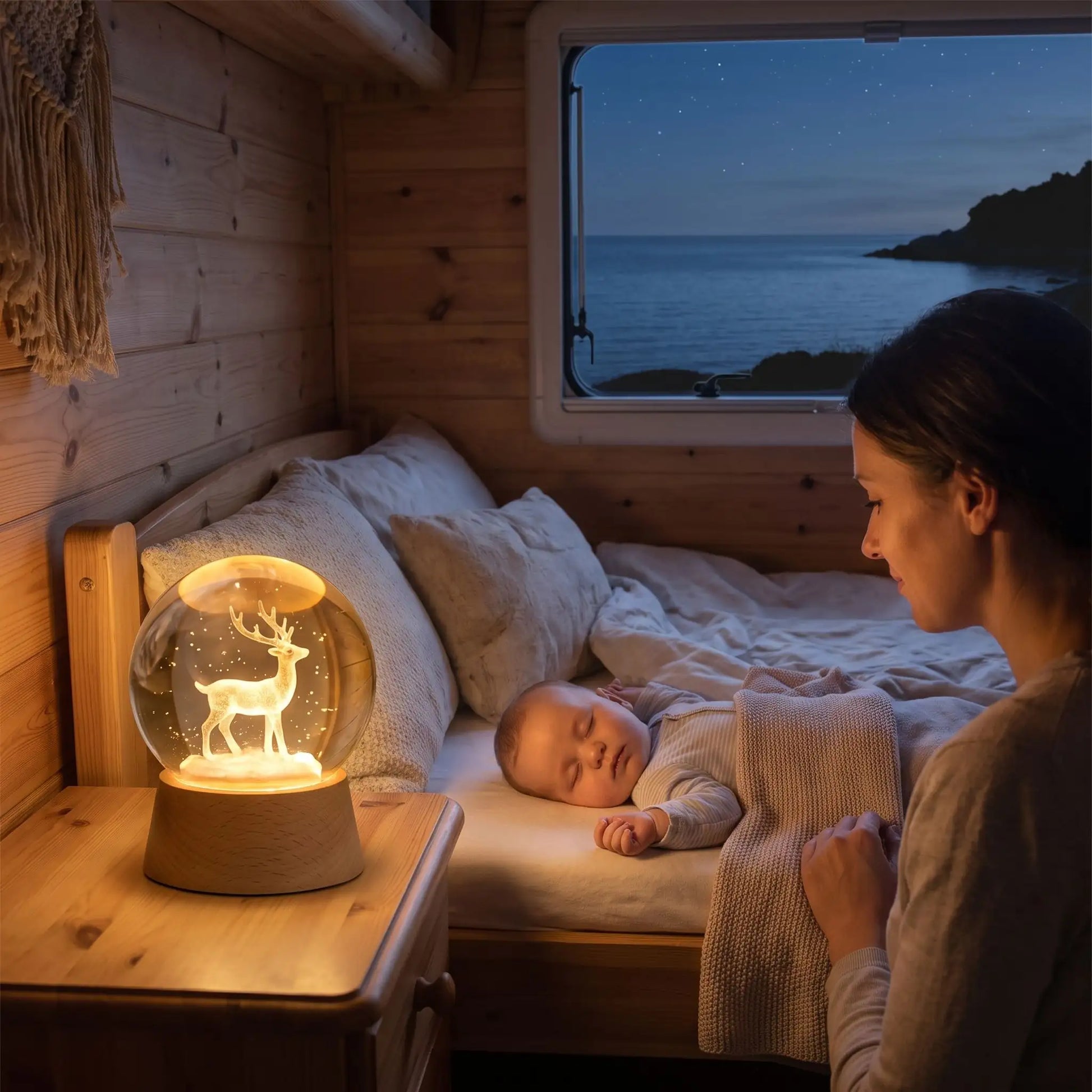 Lampe veilleuse cerf berceuse apaisante