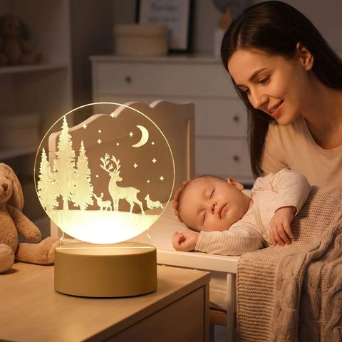 Lampe veilleuse cerf chaleureuse légère