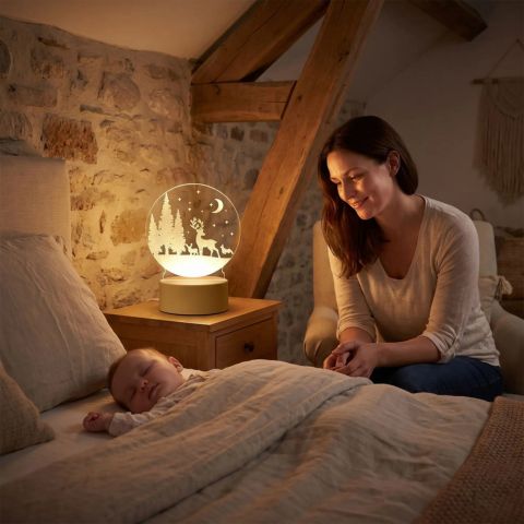 Lampe veilleuse cerf chaleureuse robuste
