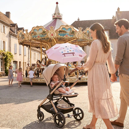 Ombrelle pour poussette protection solaire design fraicheur bébé