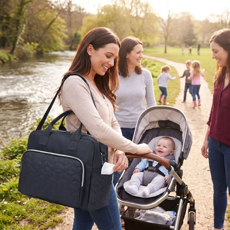 Sac à langer bébé luxe biberon protégé étanche léger spacieux