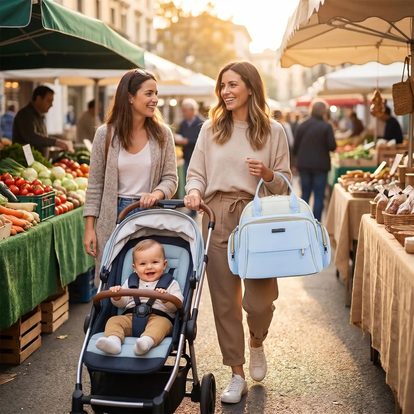 Sac à langer bebe luxe coquet robuste pratique