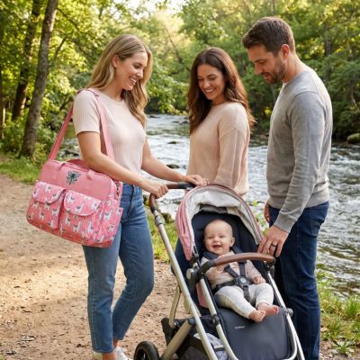 Sac a langer de luxe motif transportable