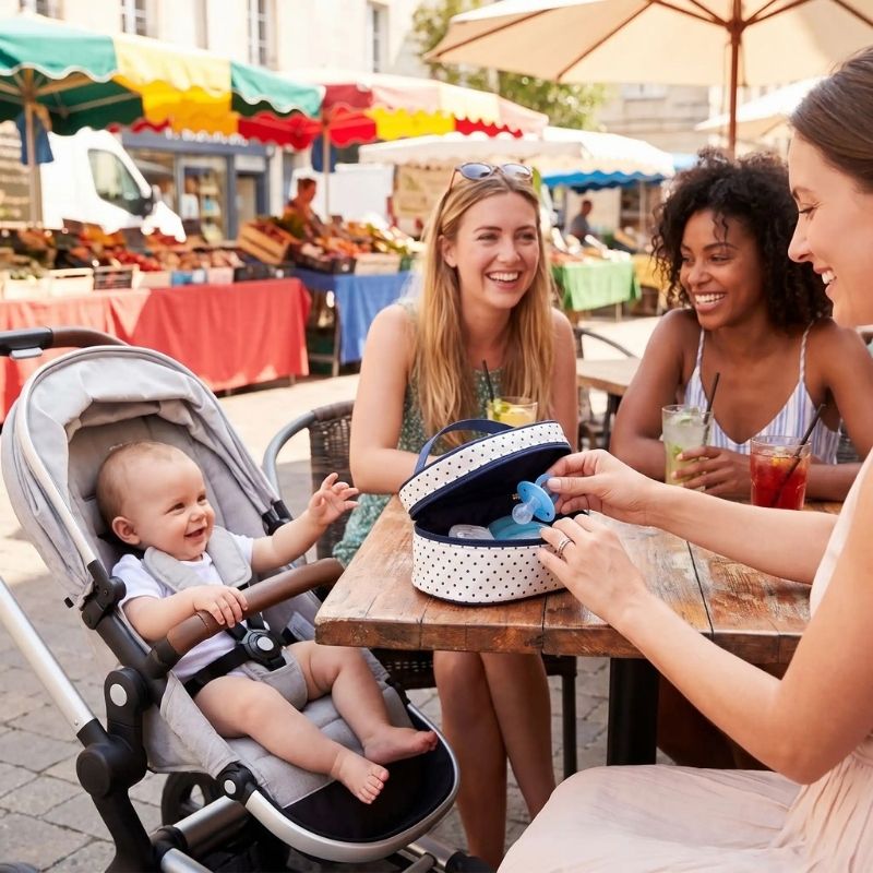 Sac a langer de luxe première sortie bébé mini pochette tétines spacieuse