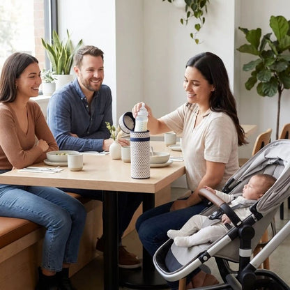 Sac a langer de luxe première sortie bébé porte biberon pratique