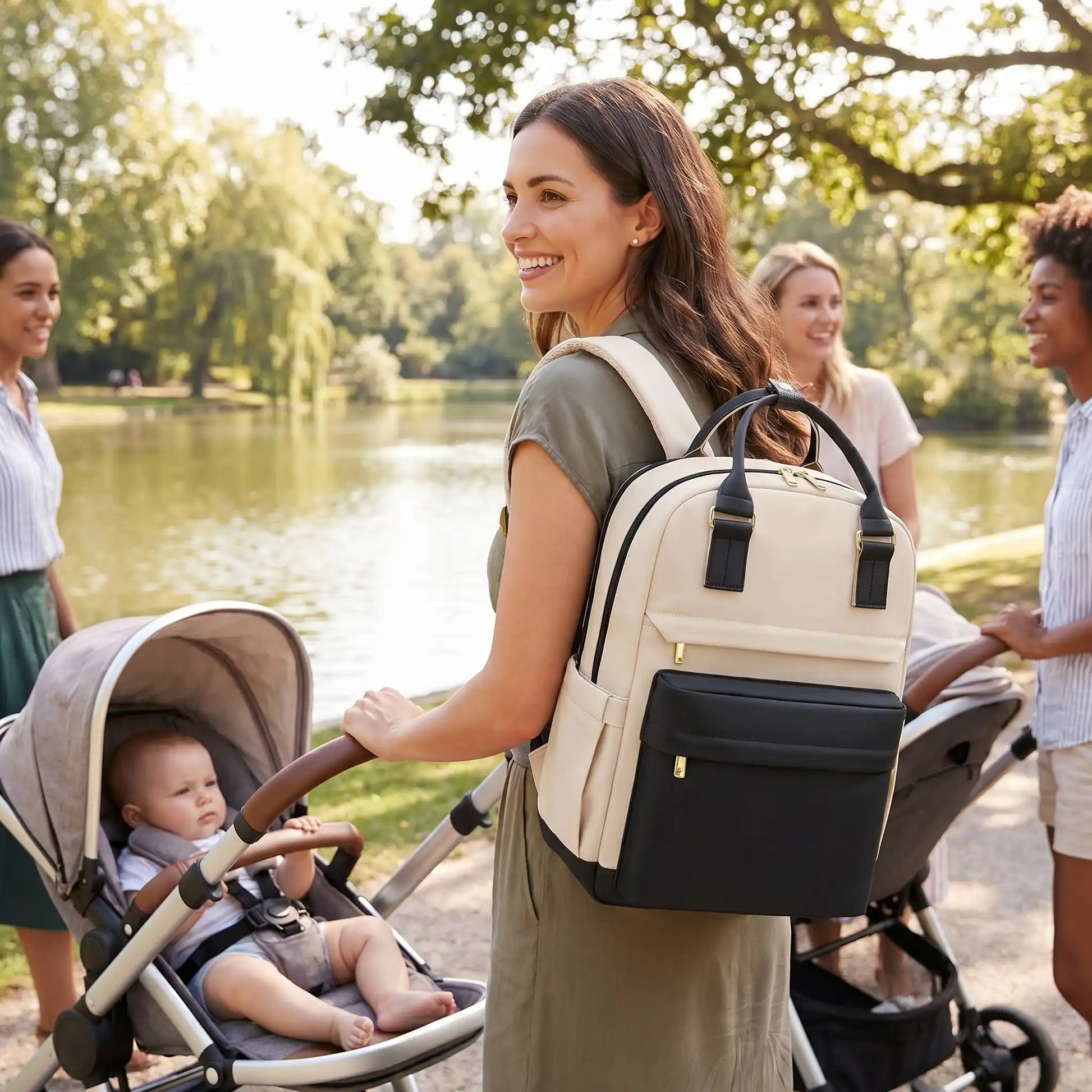 Sac a langer de luxe premium organisé spacieux multipoches