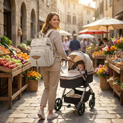 Sac a langer de luxe sophistiqué spacieux