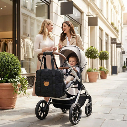 Sac à langer pour poussette chic matelassé spacieux renforcé
