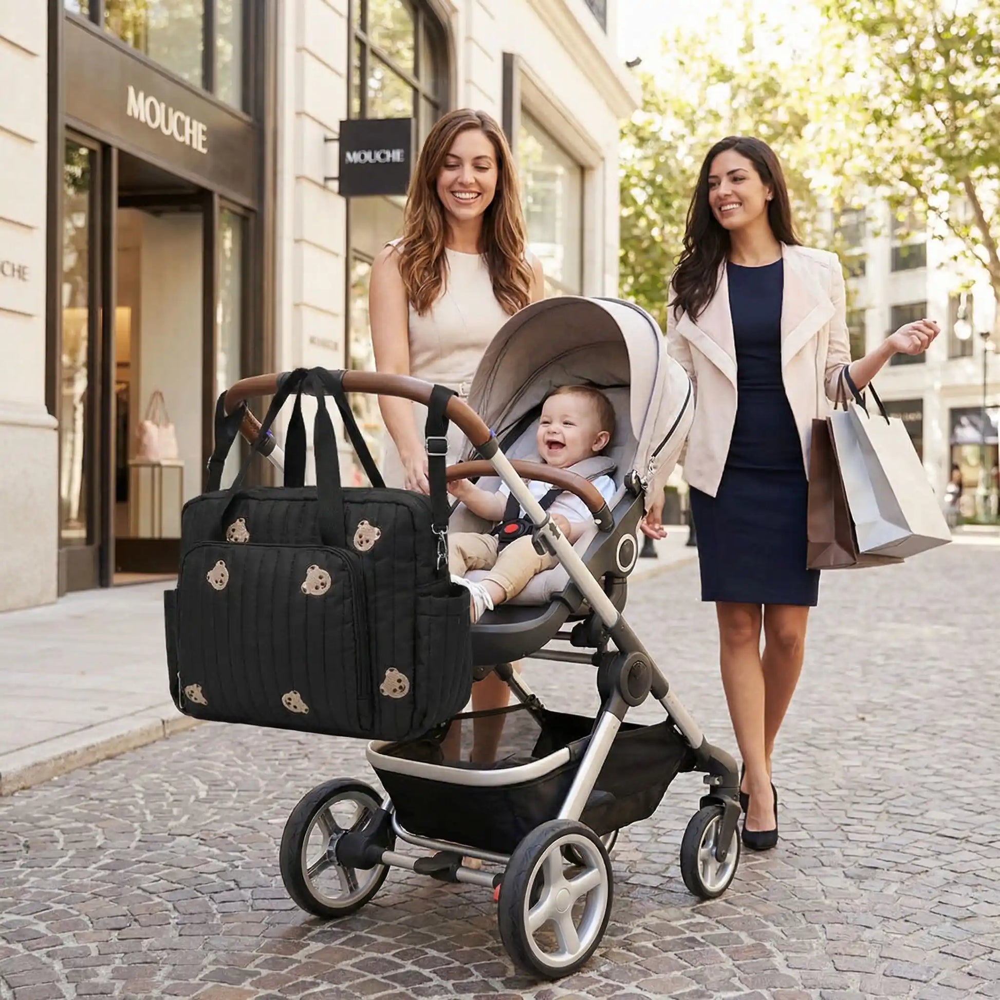 Sac à langer pour poussette nounours mignons léger