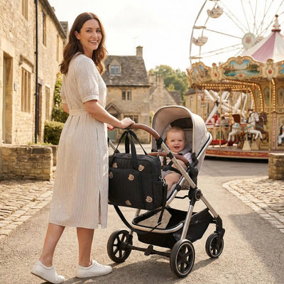 Sac à langer pour poussette nounours mignons multipoches élégant