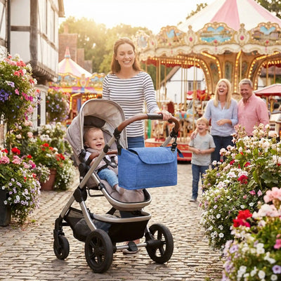 Sac à langer pour poussette suspendu acccroche poussette réglables