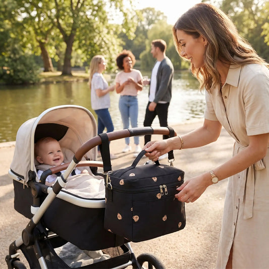 Sac a langer pour poussette ultra-léger noir