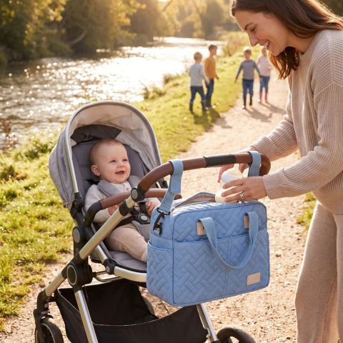 Sac à langer poussette dos protégé imperméable