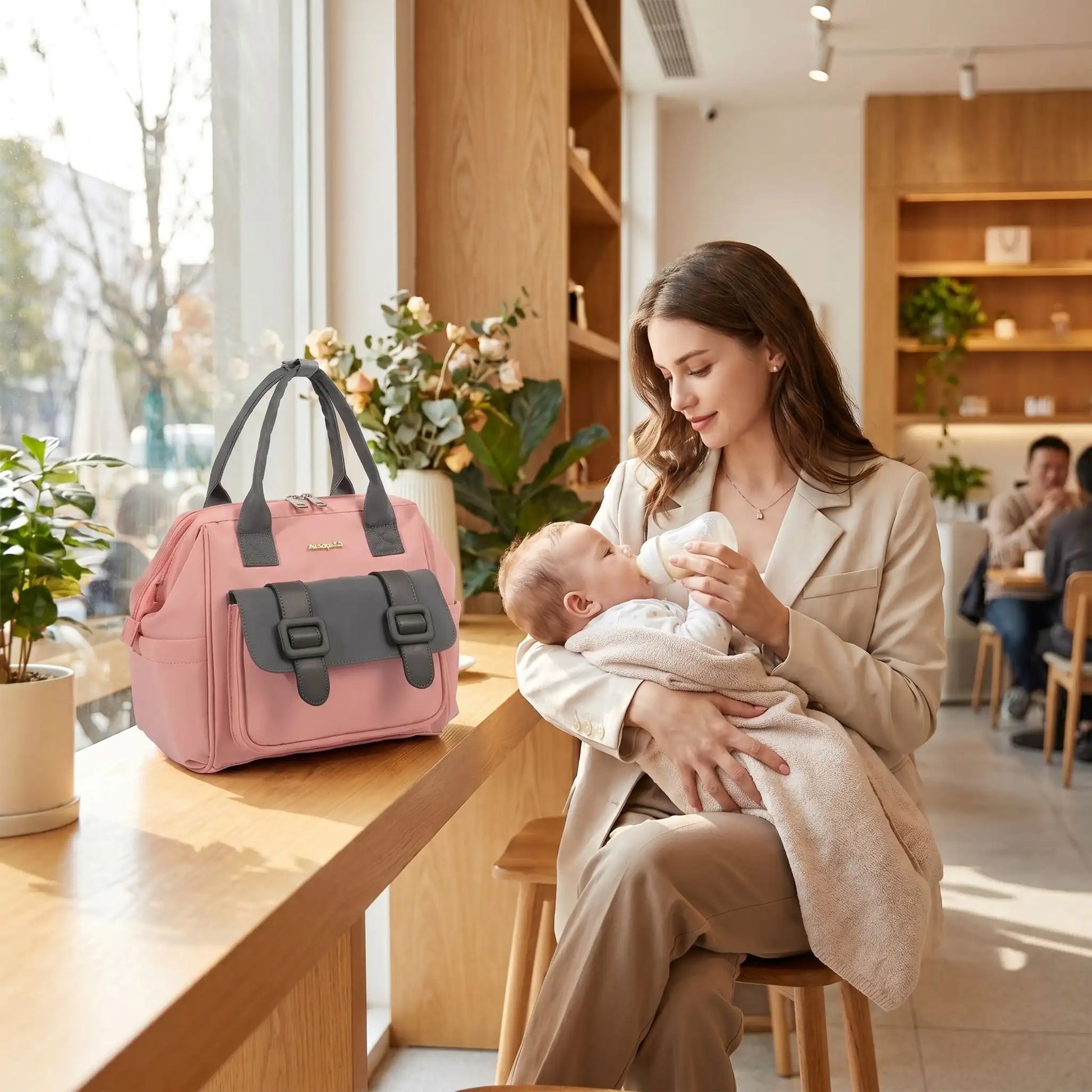 Sacs a langer luxe ultra organisé spacieux multipoches