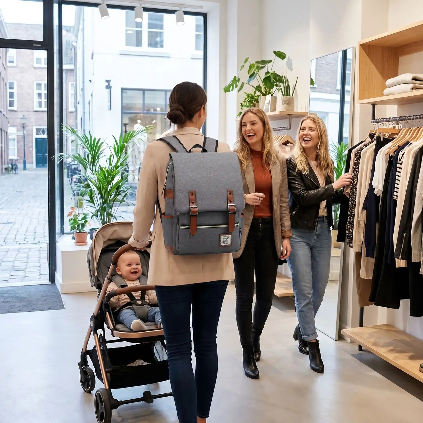 Sacs a langer luxe vintage élégant bretelles dos réglables