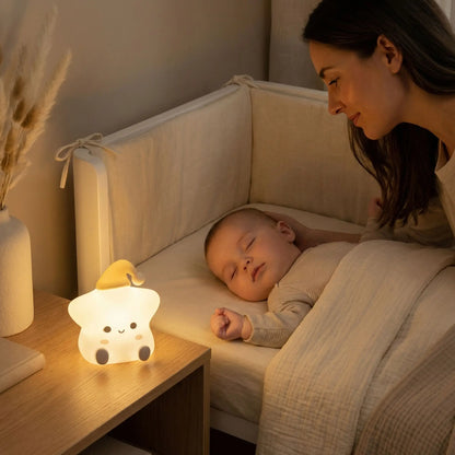 Veilleuse bebe etoile chapeau commande tactile