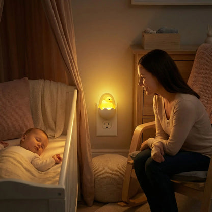 Veilleuse bebe murale caneton apaisant ampoule led