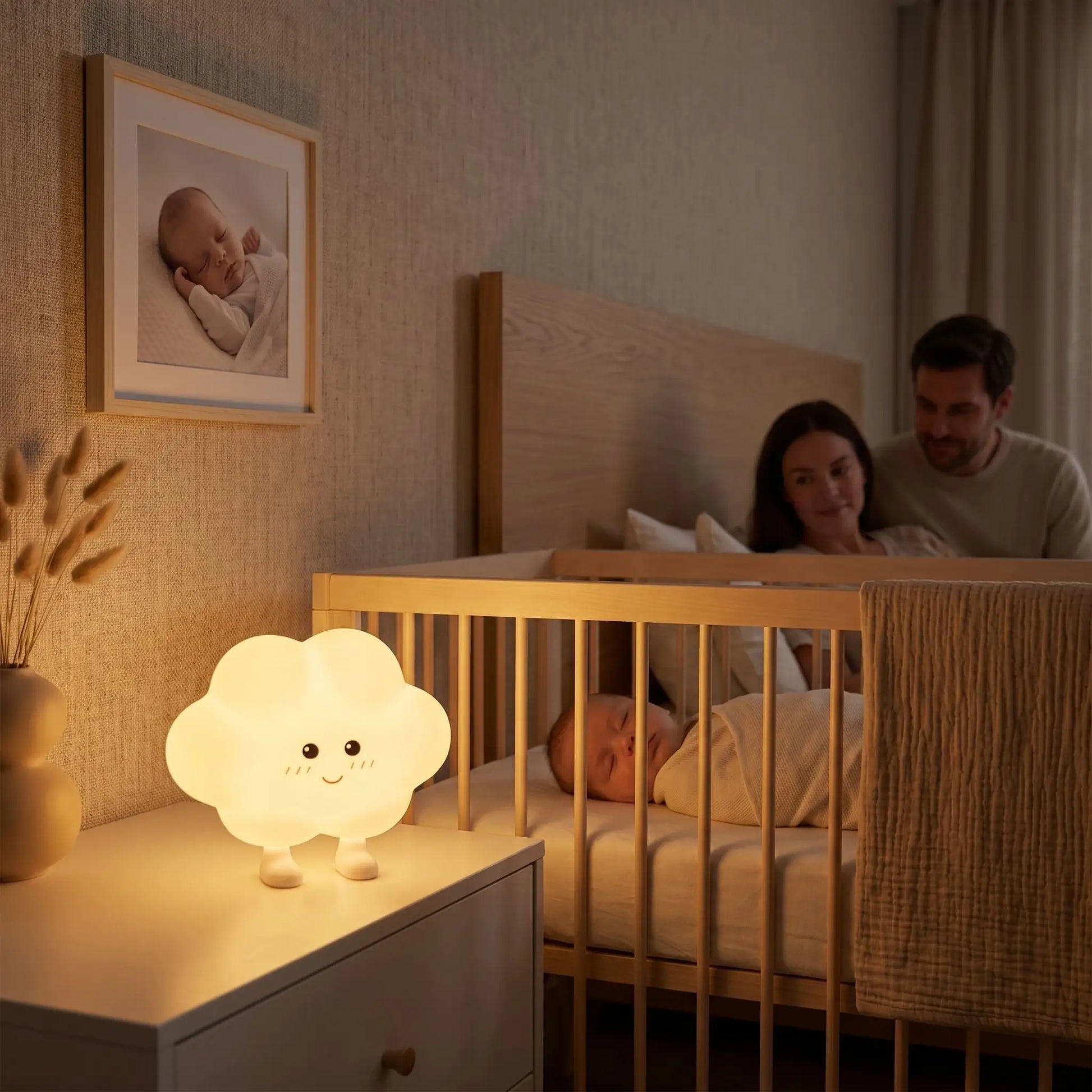 Veilleuse bébé murale nuage tactile batterie rechargeable