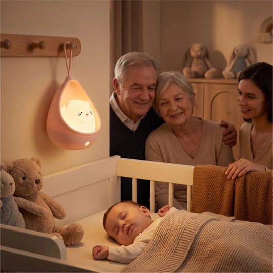 Veilleuse bébé suspendue rituel du coucher