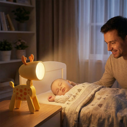 Veilleuse cerf mignonne lumière chaude sécurisé