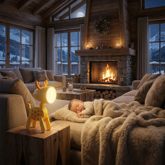 Veilleuse cerf mignonne lumière chaude transportable